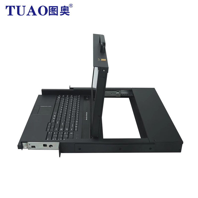 TUAO(图奥)KVM切换器15.6寸1/4/8口高清1080P短款VGA接口 深度400mmTX-1601D - 图2