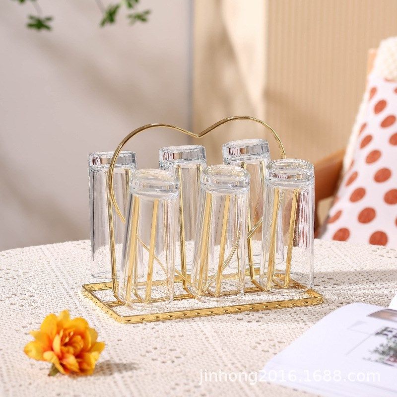 日式铁艺沥水杯架欧式创意轻奢置地水杯倒挂架厨房水具套装收纳架,淘宝优惠券,粉丝福利购,淘宝优惠卷