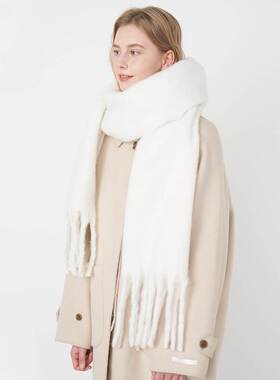 Home Fur Tassel Scarf Women's Extended Thickened Warm Neck