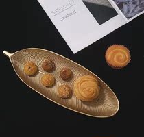 Servings Plate Gold Pineapple Leaf Desert Platter Salad