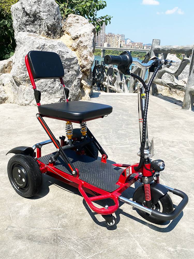 2023小飞哥老年代步车残疾人电动三轮车可折叠锂电池轻便接送小孩 - 图0