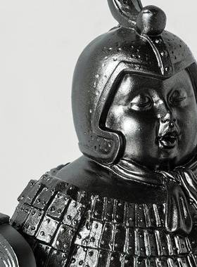 新中式树摆件脂室工CF110110艺品创意复古兵马俑客厅家居饰办公桌