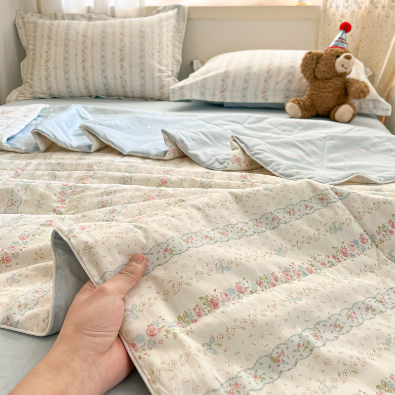 全棉空调被四季通用被子宿舍单人学生夏凉被纯棉春秋被可水洗被芯