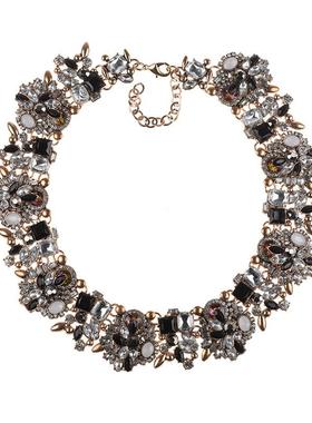 亚马爆逊款项 欧美时链尚创晶意项饰水宝石锁骨链JN0024 跨境 配