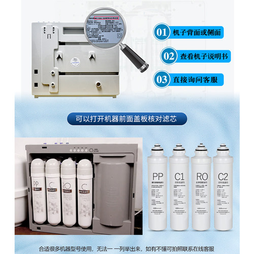 芯园滤芯适用于美的净水器F1滤芯MRO202-4 1591-50G MRO206-4耗材 - 图1