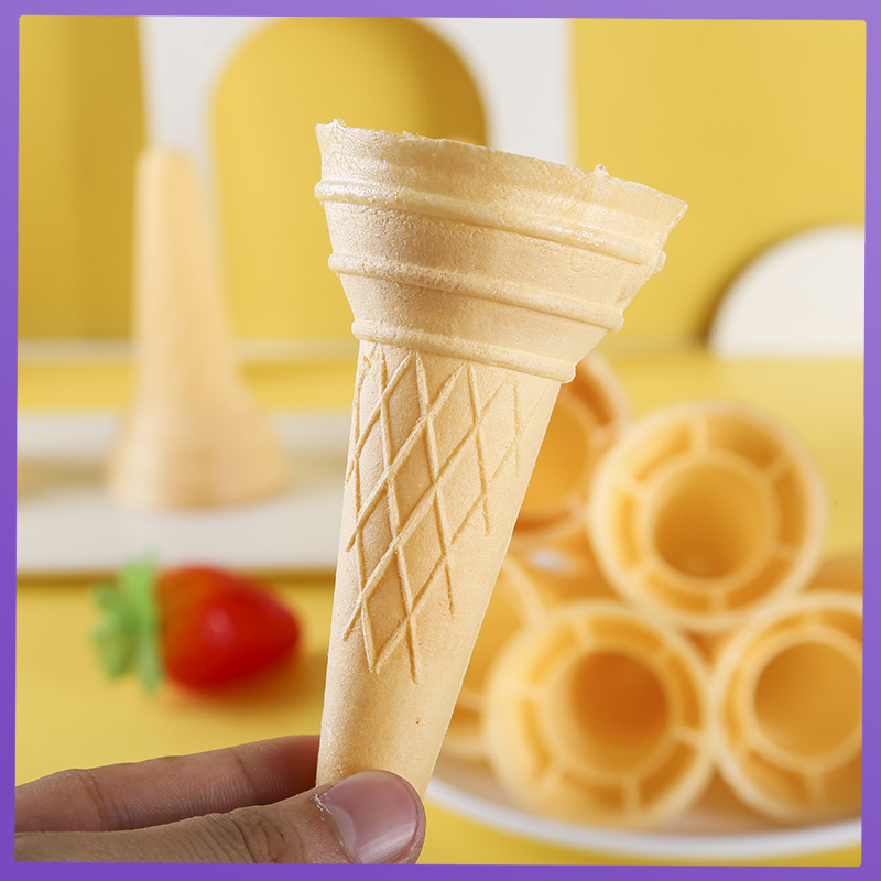冰激凌蛋筒脆皮 商用冰淇淋甜筒壳雪糕粉机蛋托蛋卷威化杯甜筒杯 - 图2