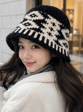 秋冬保暖防寒显脸小渔夫帽女