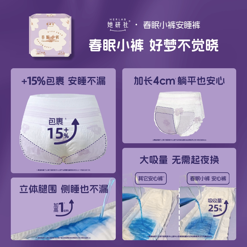 【99任选3组】她研社卫生巾姨妈巾深藏BLUE不漏干爽超薄旗舰店