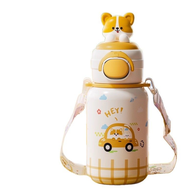 儿童保温杯女孩幼儿园智能显温吸管杯子高颜值初中生上学专用水杯,淘宝优惠券,粉丝福利购,淘宝优惠卷
