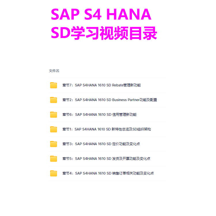 SAP SD模块培训学习视频录播带课件共2套课程SD全业务流程送资料 - 图0