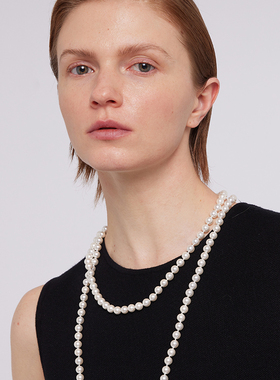 ASCENDER纯银珍珠复古经典长项链