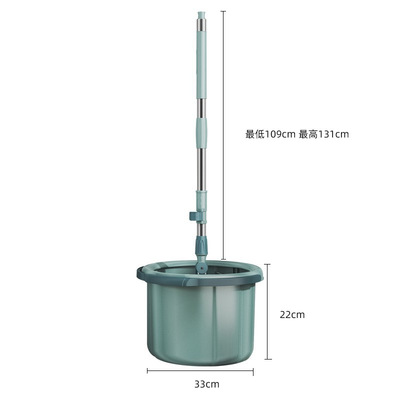 旋转拖把家用懒人免手洗单桶拖把 净污分离免手洗拖把桶