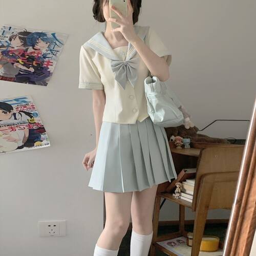 原创jk水手服JK日系学院制服套装百褶裙jk制服正版原创 - 图3