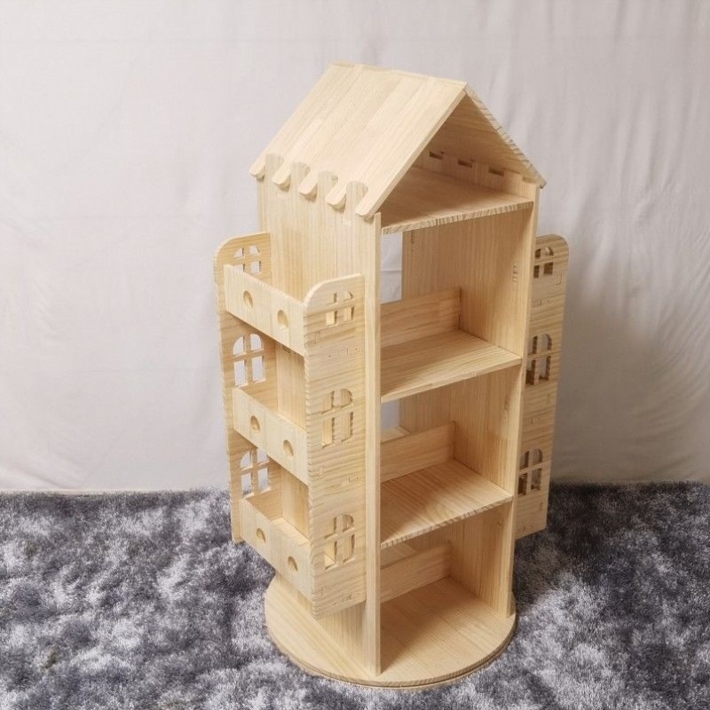 玩具过家家架旋转多层宝宝落地绘本架实木卧室收纳客厅儿童书架,淘宝优惠券,粉丝福利购,淘宝优惠卷