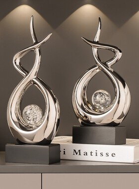 高级轻奢玻璃新房子展示柜高档感电视柜装饰乔迁酒柜家居摆件客厅