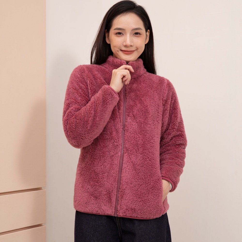 优质女装2025秋季摇粒绒内胆上衣立领羊羔双面绒珊瑚绒夹克外套,淘宝优惠券,粉丝福利购,淘宝优惠卷