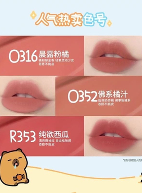 卡皮巴拉 Colorkey珂拉琪唇露礼盒橘子水豚唇釉唇彩唇泥口红学生