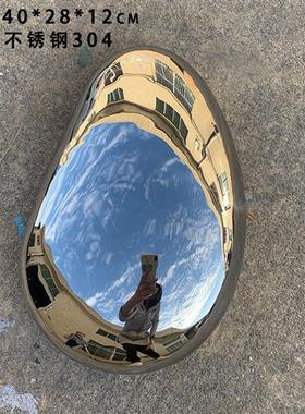 不锈钢水滴鹅卵石头雕塑室内售楼处酒店会所水池装饰摆件抽象艺术