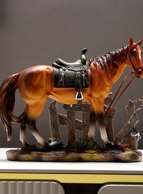 家居仿真装饰摆件骏马奔驰欧式客厅玄关骏马乔迁招财礼品开业酒柜