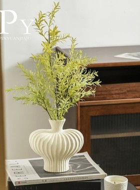 装饰人像花瓶人物客厅创意简约摆件白色玄关陶瓷现代！摆件清仓