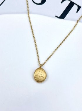 钛2024设计链女轻奢感锁骨项链韩系新款高级年掉色不时尚钢潮颈链