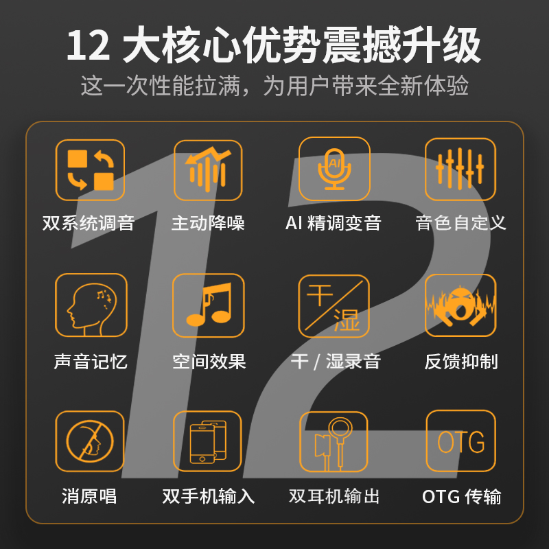 麦狼X2X3可视ai变声器手机专用实时男变女电脑变音软件声卡麦克风 - 图0