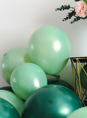 Bean Green balloons Metallic ink green balloon Wedding Deco