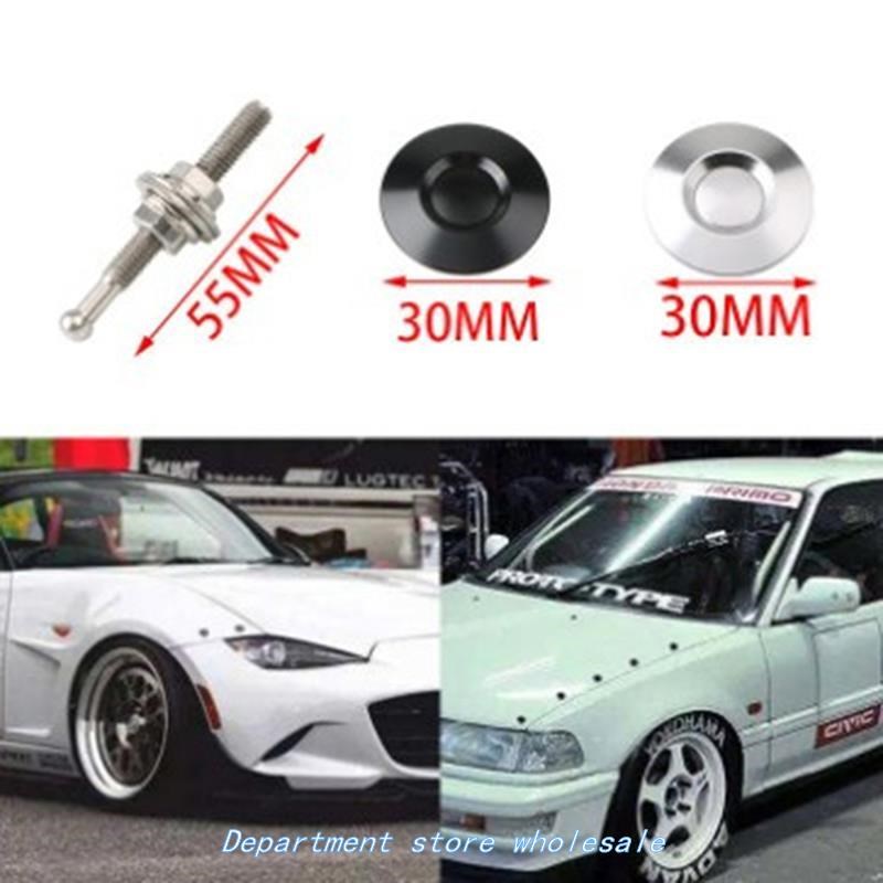 1PC Universal 32mm Aluminium Alloy Push Button Billet Hood P - 图1