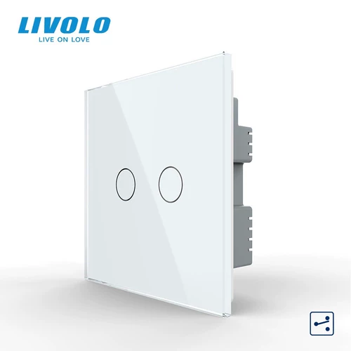 Livolo B6 UK Standard Swant Touch Light Switch, Cross Throup