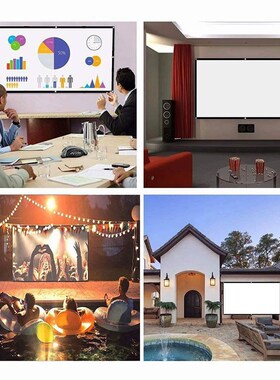 Portable Simple Curtain Foldable Wall-mount Projector Screen