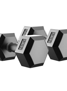 Hexagonal Green Dumbbell Black Home Gym Fitness Equipment Bu