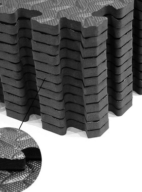 8Pcs Home Gym Mat EVA Leaf Grain Floor Mats Splicing Floor P