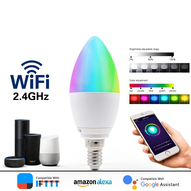 WiFi Smart LED Bulb LED Light bulb E27 E14 LED Bulb GU5.3 G - 图1