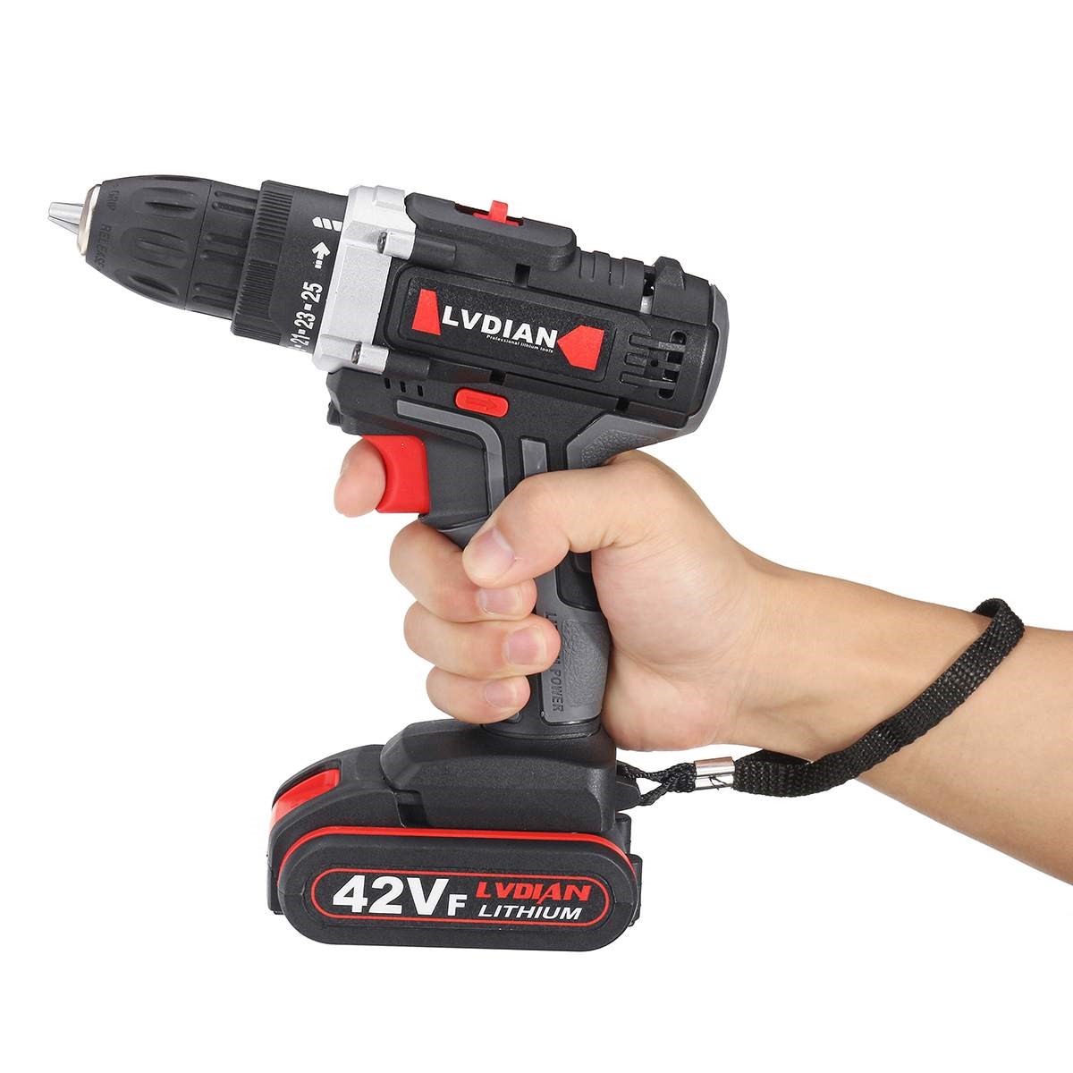 42V Cordless Impact Drill Driver Li-Ion Battery Electric Scr - 图3