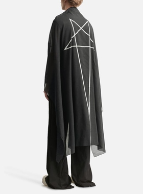 Rick Owens Drkshdw FLAG 150X150 W PENTAGRAM PRINT 围巾男HBX