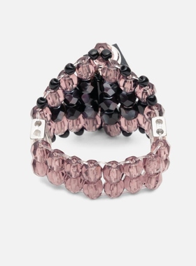 Needles X Tie A Knot Square Crystal Beads Ring 戒指男HBX