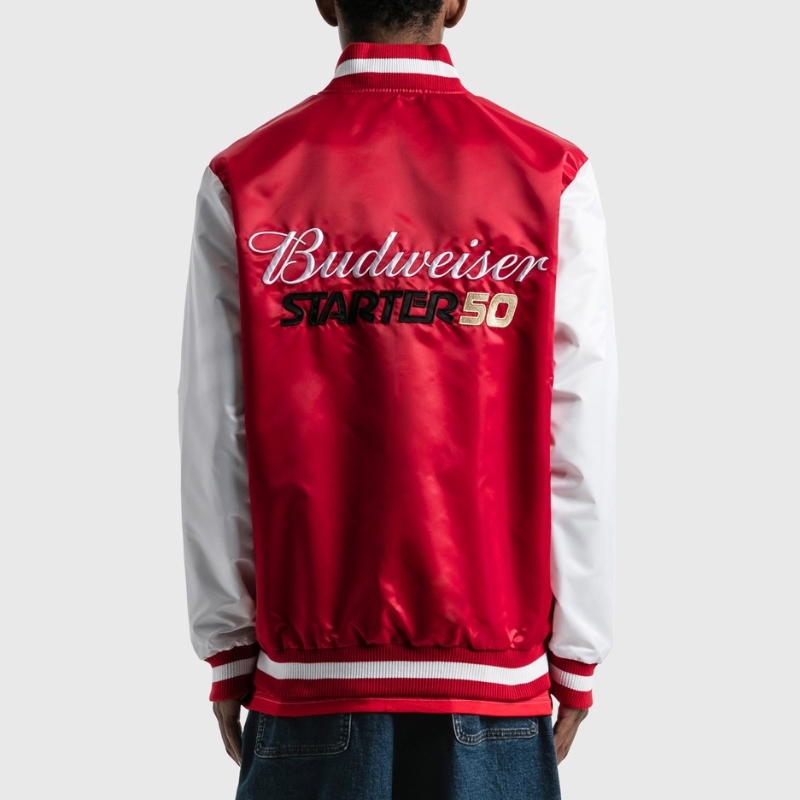 Budweiser x Starter Crown Satin Jacket外套男HBX - 图1