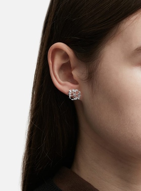 Helena Thulin Silver Logo Spikes Stud Earrings 耳饰女HBX