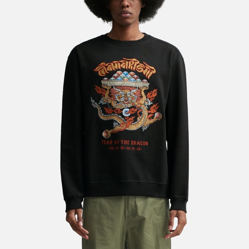 Maharishi Abundance Dragon Crew Sweat无帽卫衣男HBX-图1