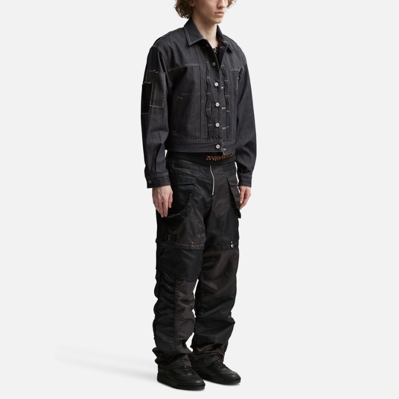 Andersson Bell PATCHWORK WAVE TUCK DENIM JACKET 外套男HBX - 图3