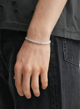 COLDFRAME Silver Diamond Tennis Bracelet M 手环 HBX