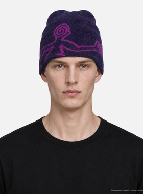 Hiking Patrol Exploration Mohair Mixed Beanie 针织帽男HBX