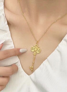 法国capinkofin古法色钥匙吊坠宫廷风复古轻奢项链气质高颜值