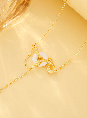 法国CapinKofin灵蛇平安扣项链秋冬百搭独特精致蛇年本命年送