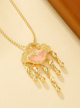 法国CapinKofin吉祥如意祥云如意平安锁吊坠女vintage复古宫廷风