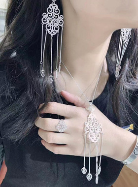 法国capinkofin蒙古元素首饰三件套套装蒙古小众设计复古民族风