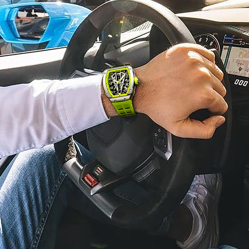 珍宝莱男全自动款夜光镂空机械表 珍宝莱国产腕表