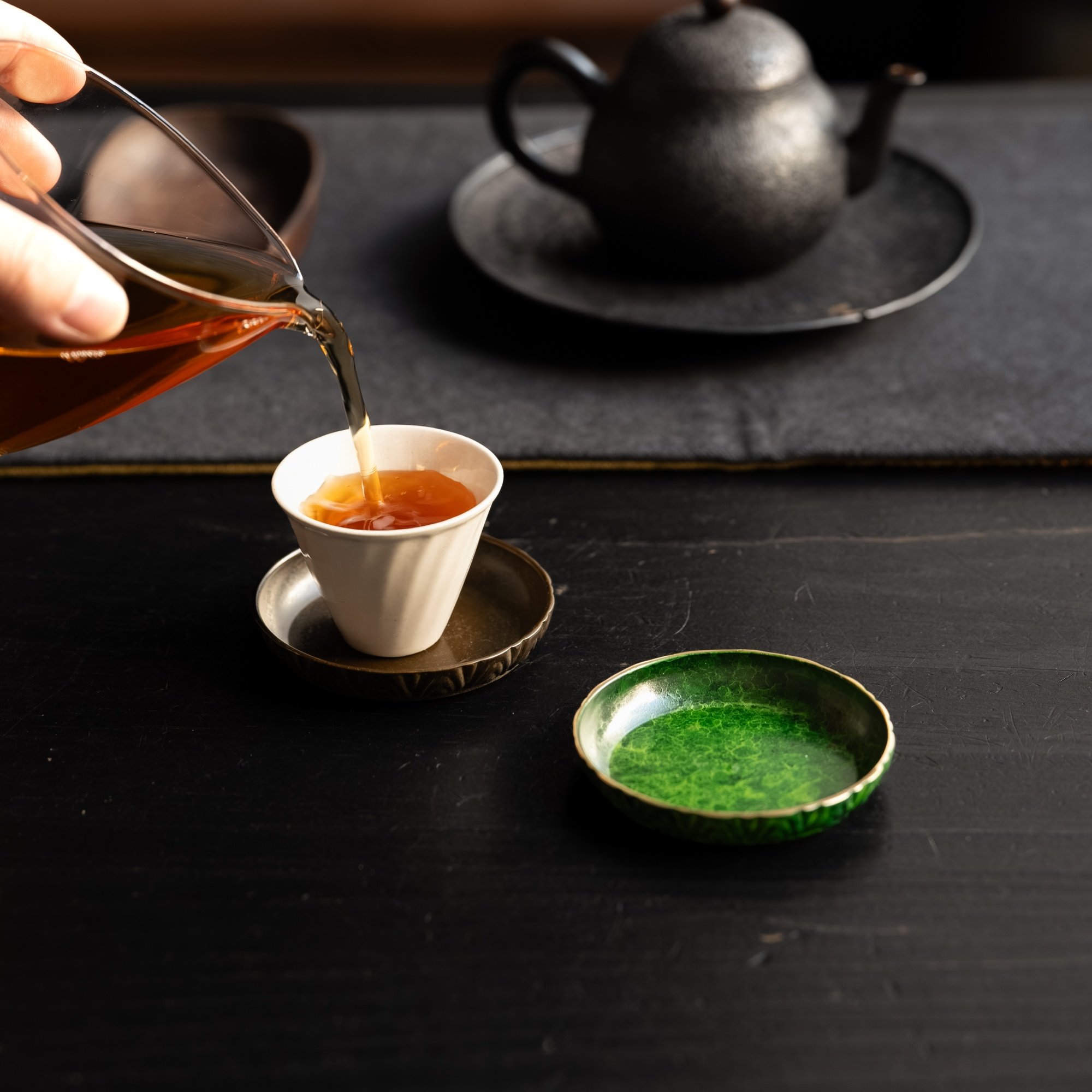 归鸿纯紫铜杯垫中式禅意茶杯托家用复古防烫隔极有录热垫茶盏托,淘宝优惠券,粉丝福利购,淘宝优惠卷