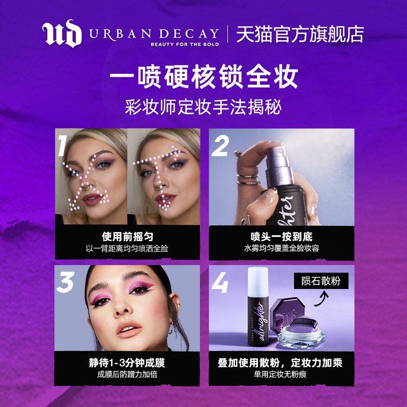 【店铺蜜享盒】URBANDECAY定妆喷雾15ml尝鲜包控油保湿 - 图1