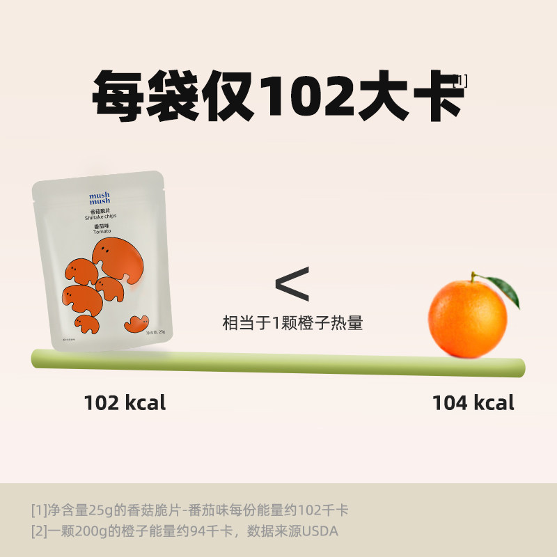 mushmush香菇脆片香菇干孕妇办公室解馋零食健康休闲食品小吃零食